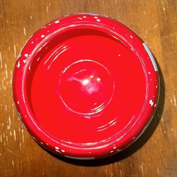 teleflora Red White Multicolored Christmas Shops Gift Ceramic Planter Pot - Picture 5 of 6